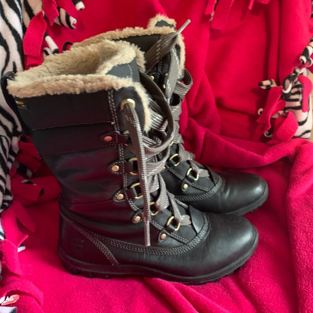 Timberland Leather Winter Boots with the Fur 💃🏽